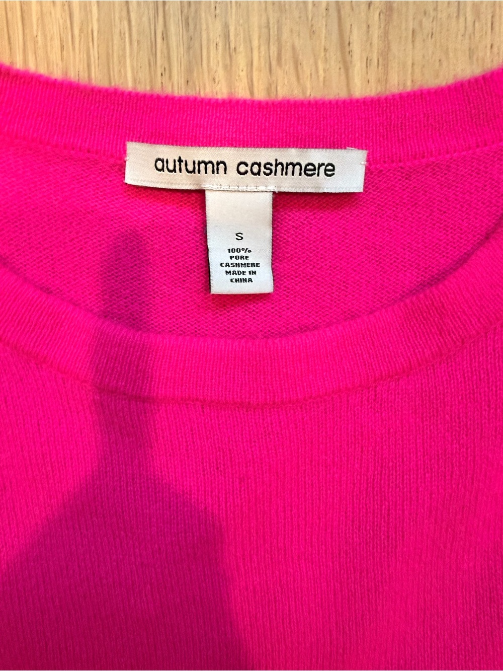 Autumn Cashmere 100% Pure Cashmere Hot Pink Sweater Dress Size Small - Picture 2 of 2